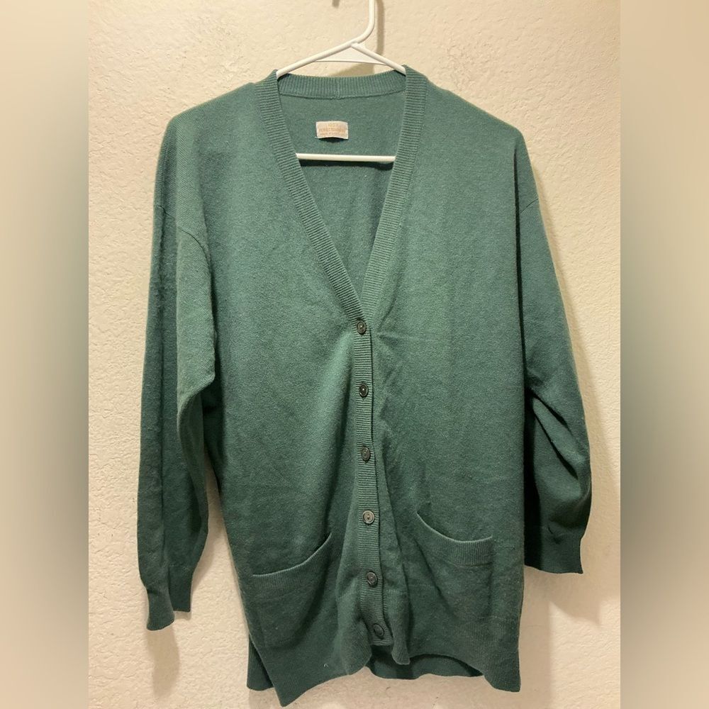 Vintage Sweater 100% pure cashmere made in Scotland in Green